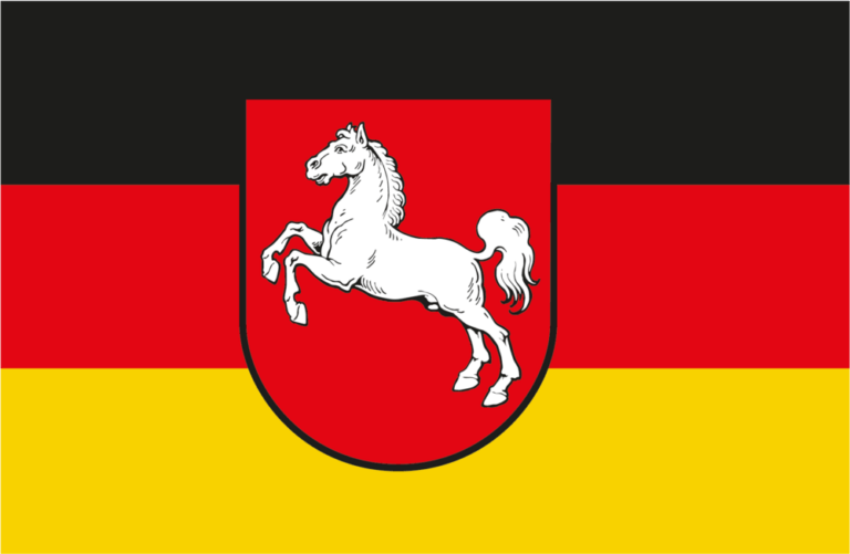 Landesflagge des Bundeslandes Niedersachsen
