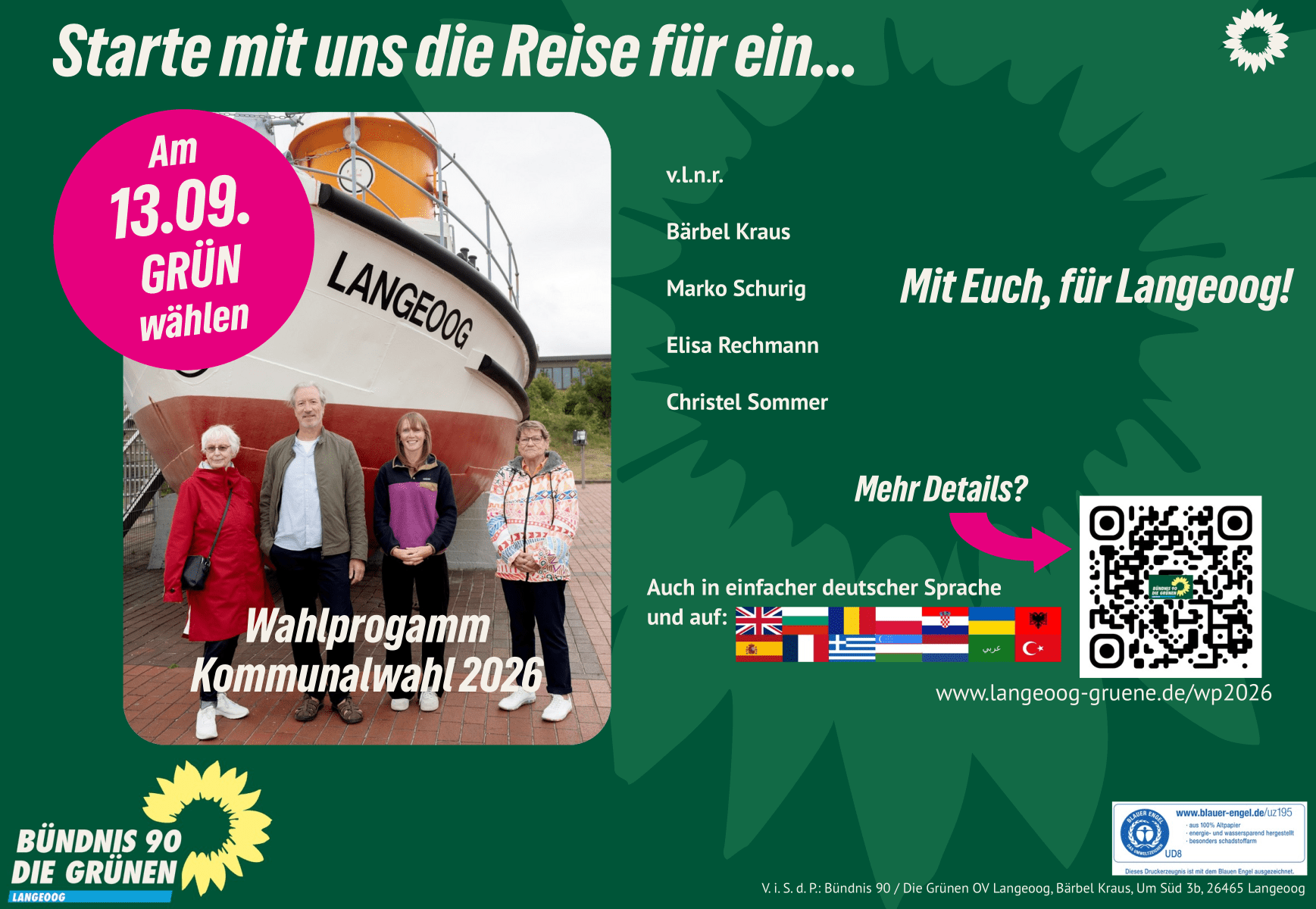 Starte mit uns die Reise für ein...